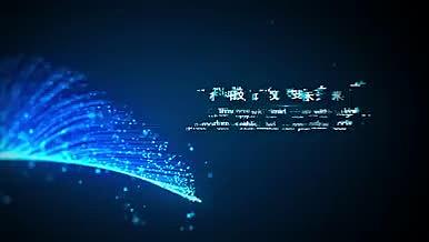 蓝色科技唯美光线文字片头AE模板视频的预览图
